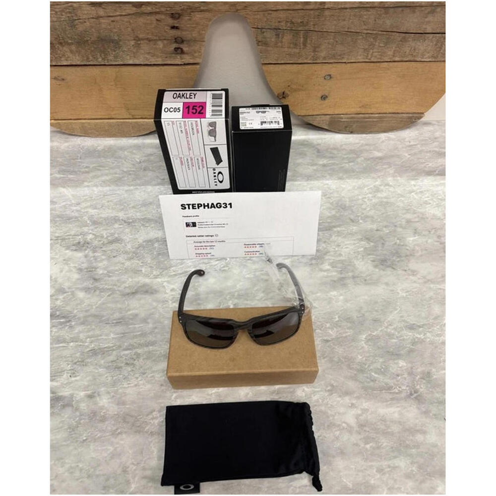 OAKLEY | NEW | HOLBROOK | 9102 - W9 | WOODGRAIN | PRIZM BLACK